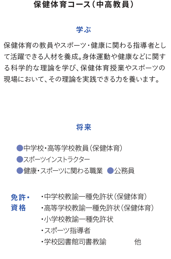 保健体育コース（中高教員）